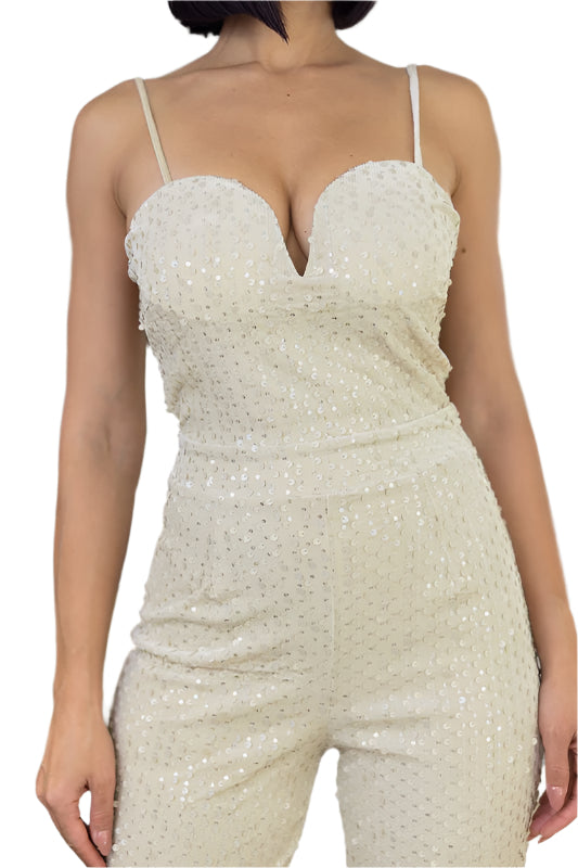 Shimmer Me Down - Jumpsuit-THE CLOTHING CAPITAL