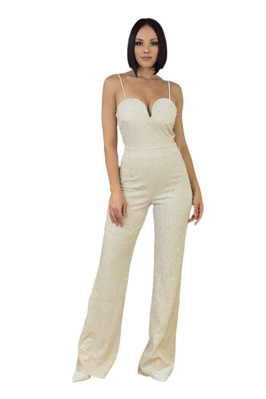 Shimmer Me Down - Jumpsuit-THE CLOTHING CAPITAL