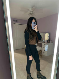 Hot Cocoa Puffer Vest-THE CLOTHING CAPITAL